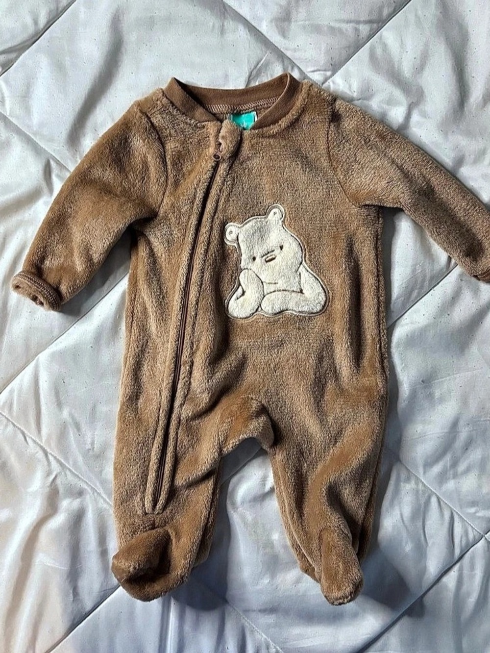 Disney Baby Winnie the Pooh Fleece Footed Coverall Brown Baby 0-3M